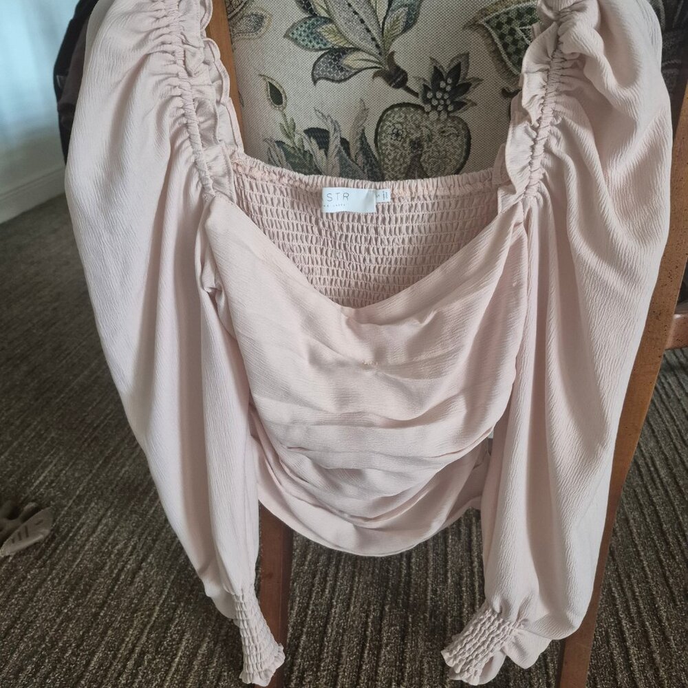 astr light pink blouse